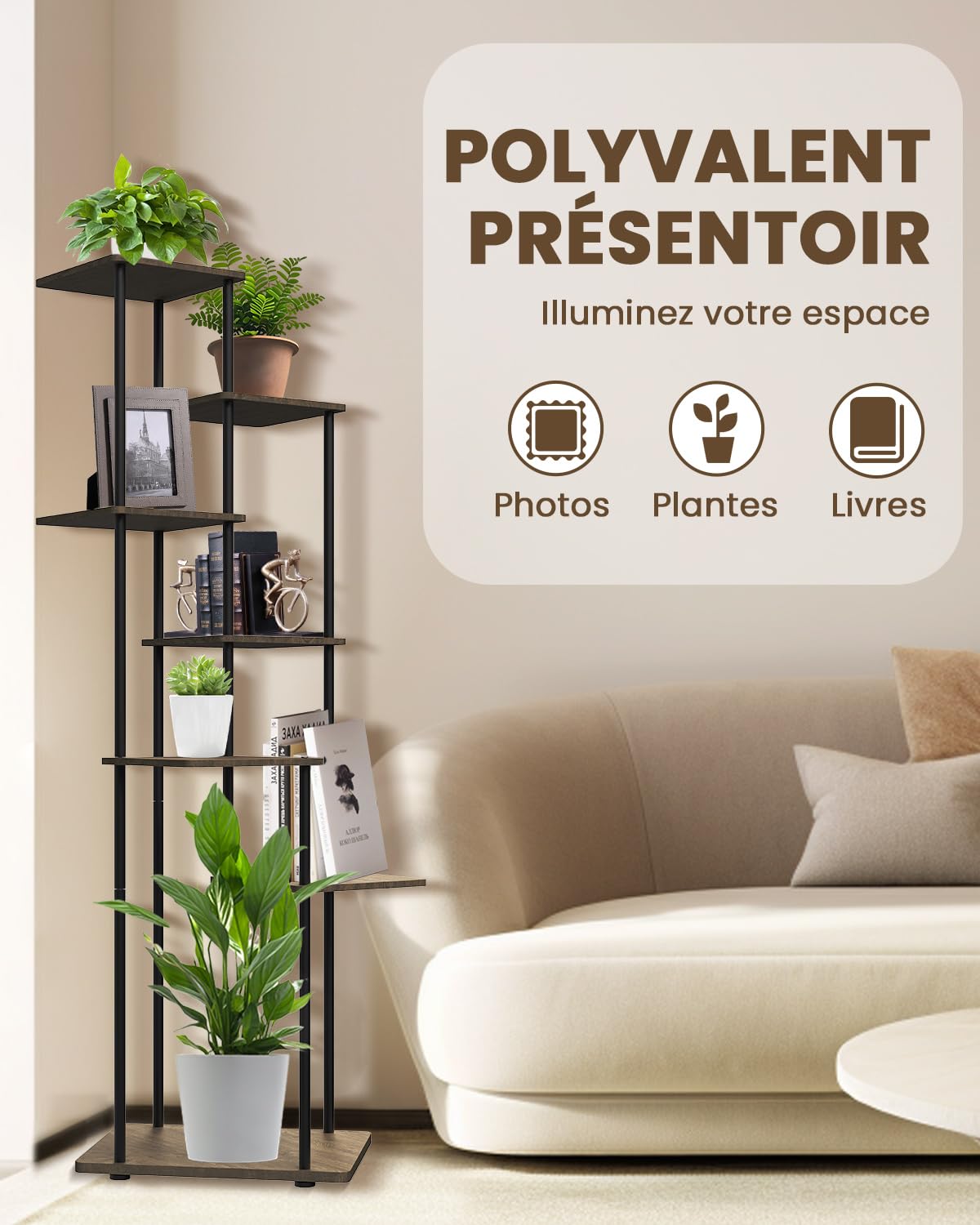 mymulike-home-life-blumenst-nder-holz-7-etagen-eckig image 8