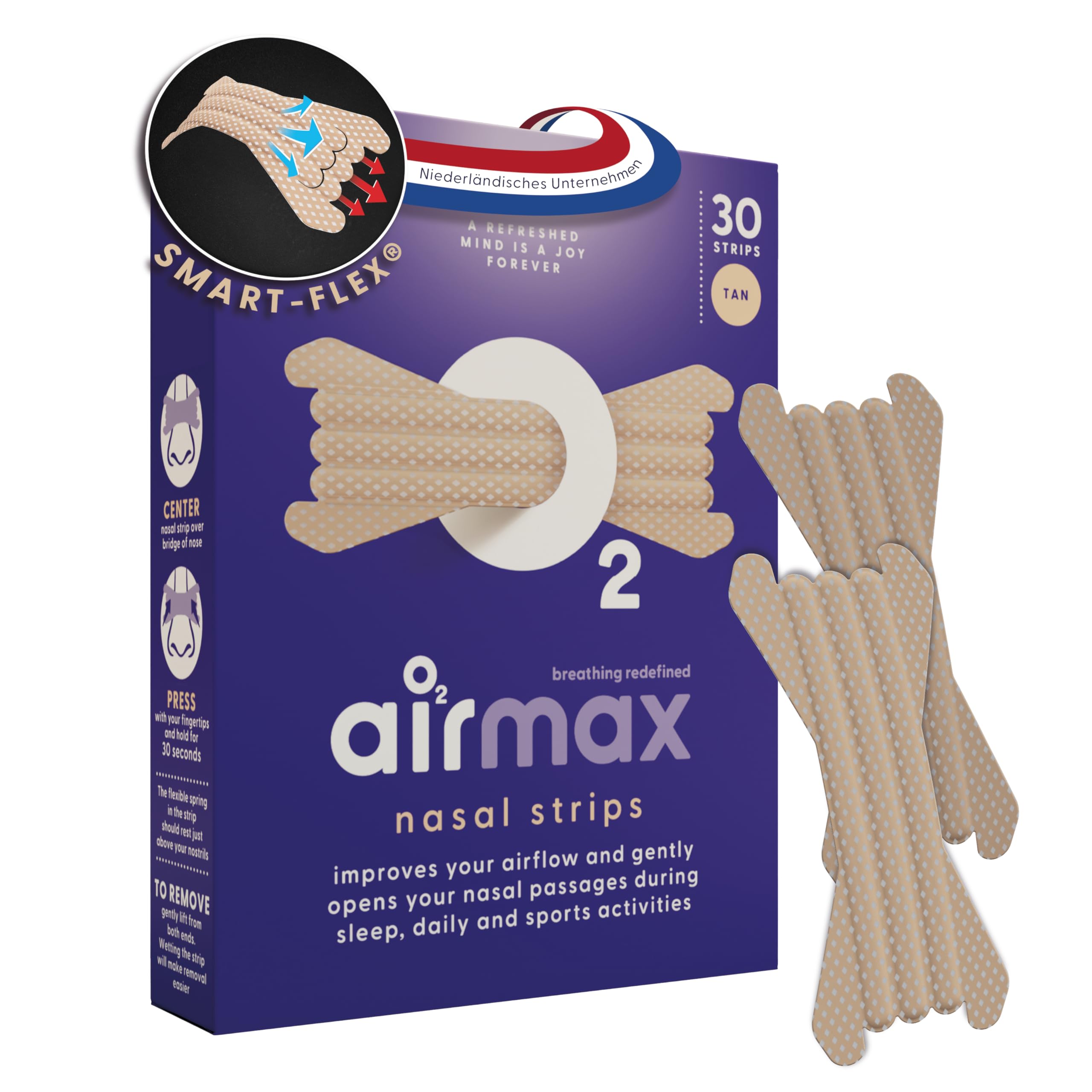 airmax-nasal-strips-nasenpflaster-hellbraun-30-st-ck-sport image 1