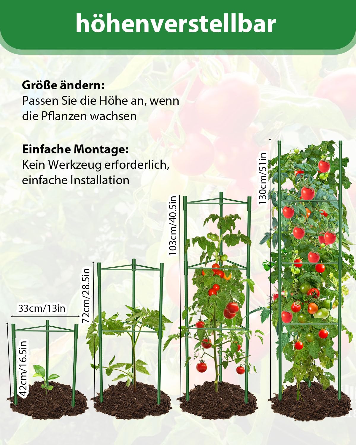 mymulike-home-life-tomaten-rankhilfe-130-cm-3-st-ck-gr-n image 3
