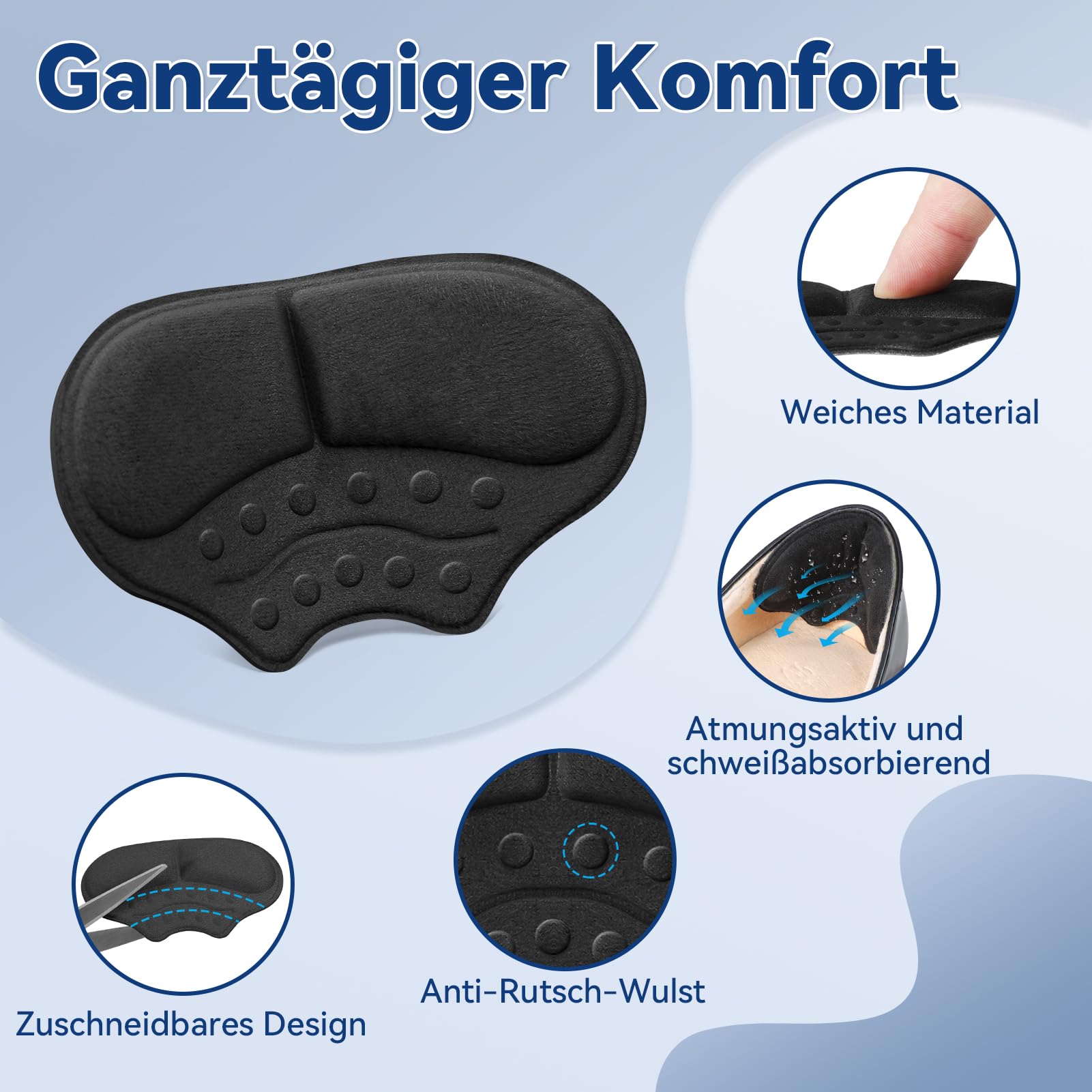 anjocare-hornhautentferner-fersenpolster-schuhe-schwarz-3-paar-blasen image 2