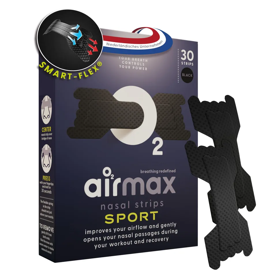 airmax-nasal-strips-nasenpflaster-schwarz-30-st-ck-sport-extra-stark image 1