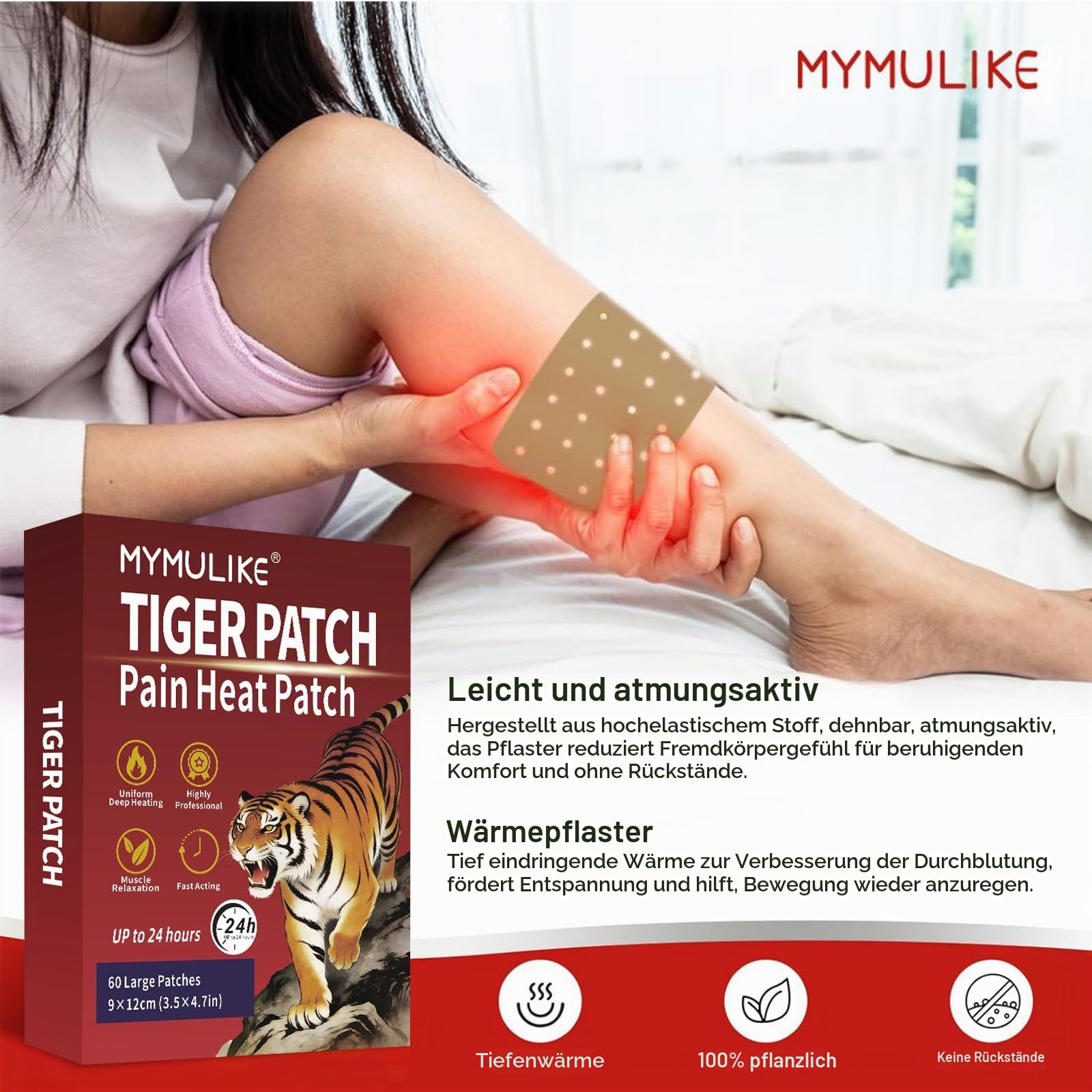 mymulike-health-care-tiger-schmerzpflaster-9x12cm-60-st-ck image 2