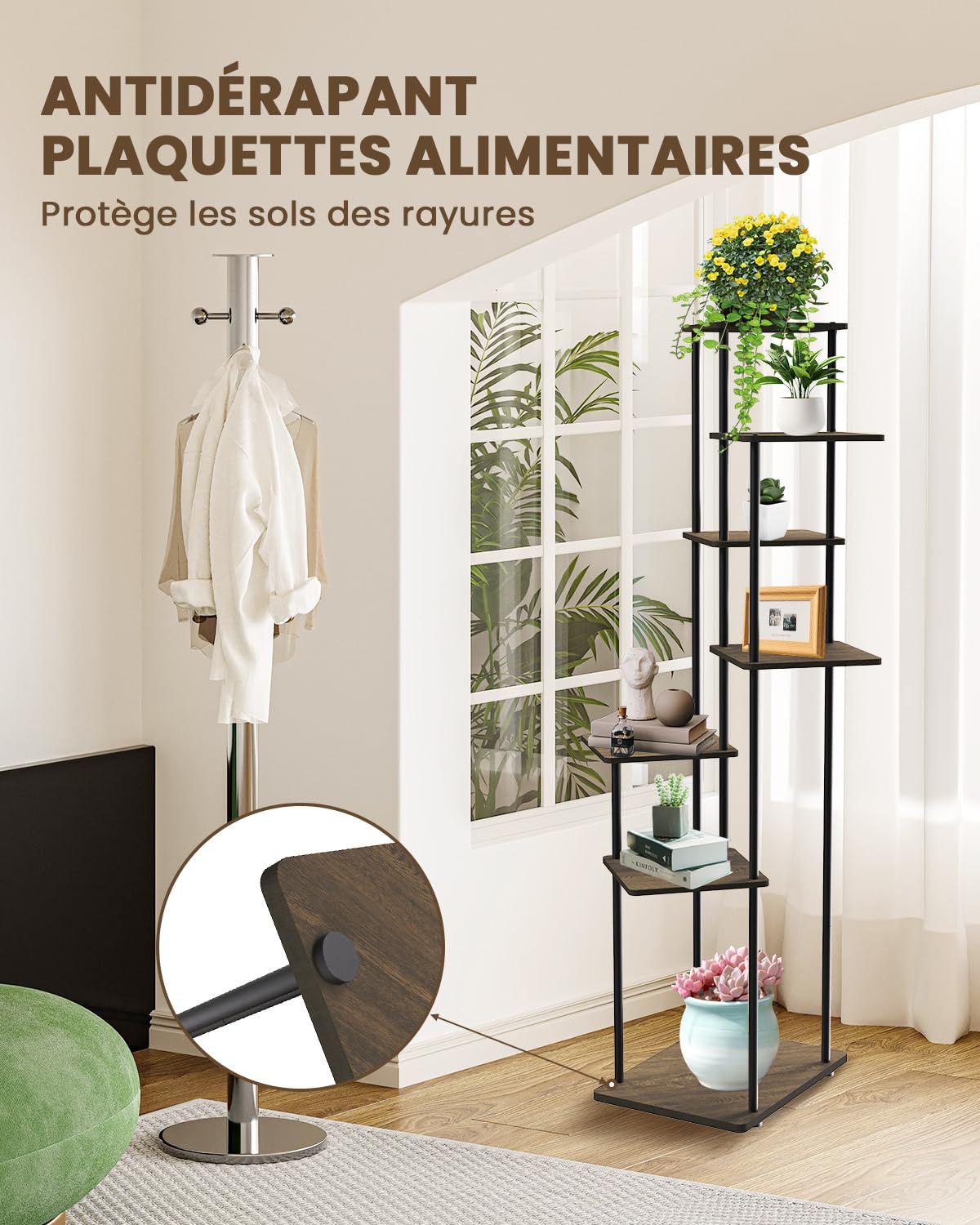 mymulike-home-life-blumenst-nder-holz-7-etagen-eckig image 7