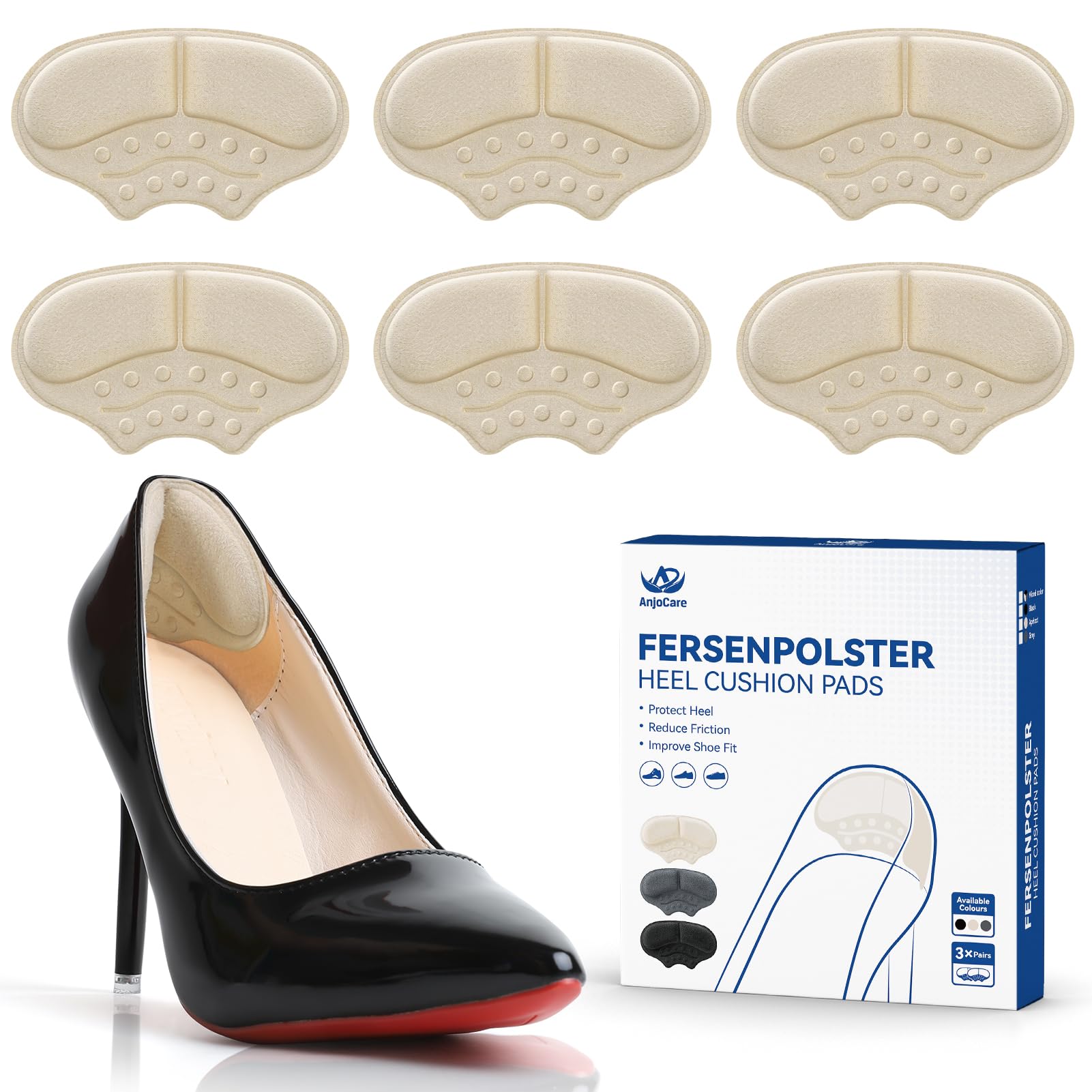 anjocare-hornhautentferner-fersenpolster-schuhe-schwarz-3-paar-blasen image 8