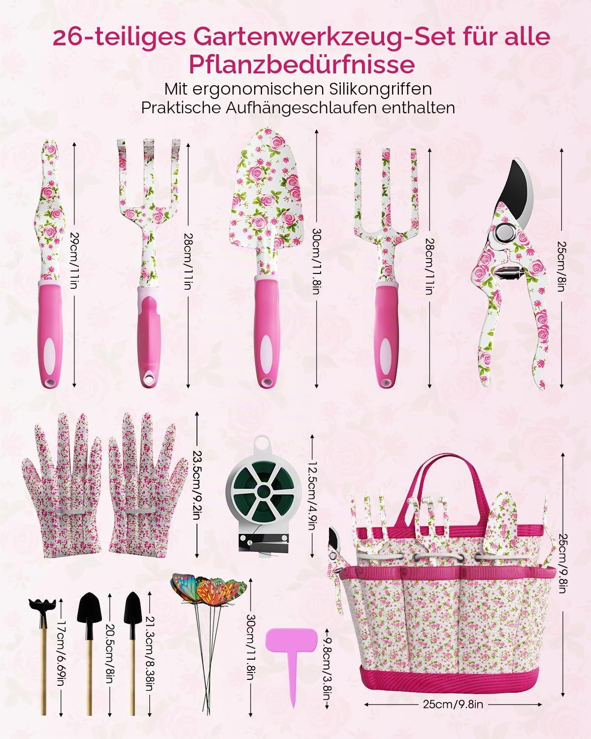 mymulike-home-life-gartenger-te-set-26-teilig-floral image 2